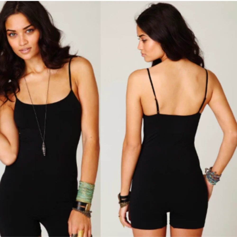 Free People Intimately Black Seamless Romper XS to Small
